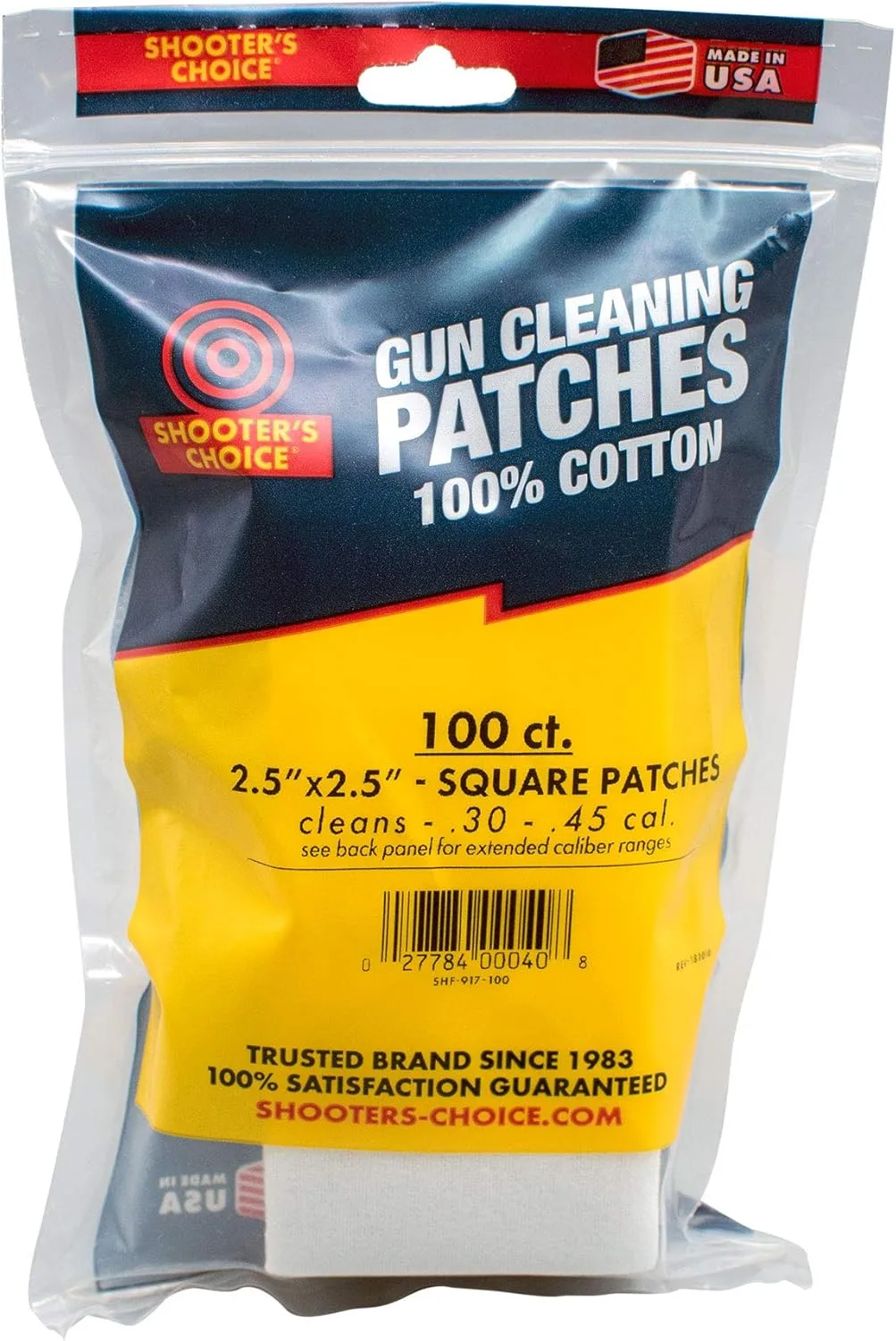 Shooter's Choice 100% Cotton Square Gun Cleaning Patches
