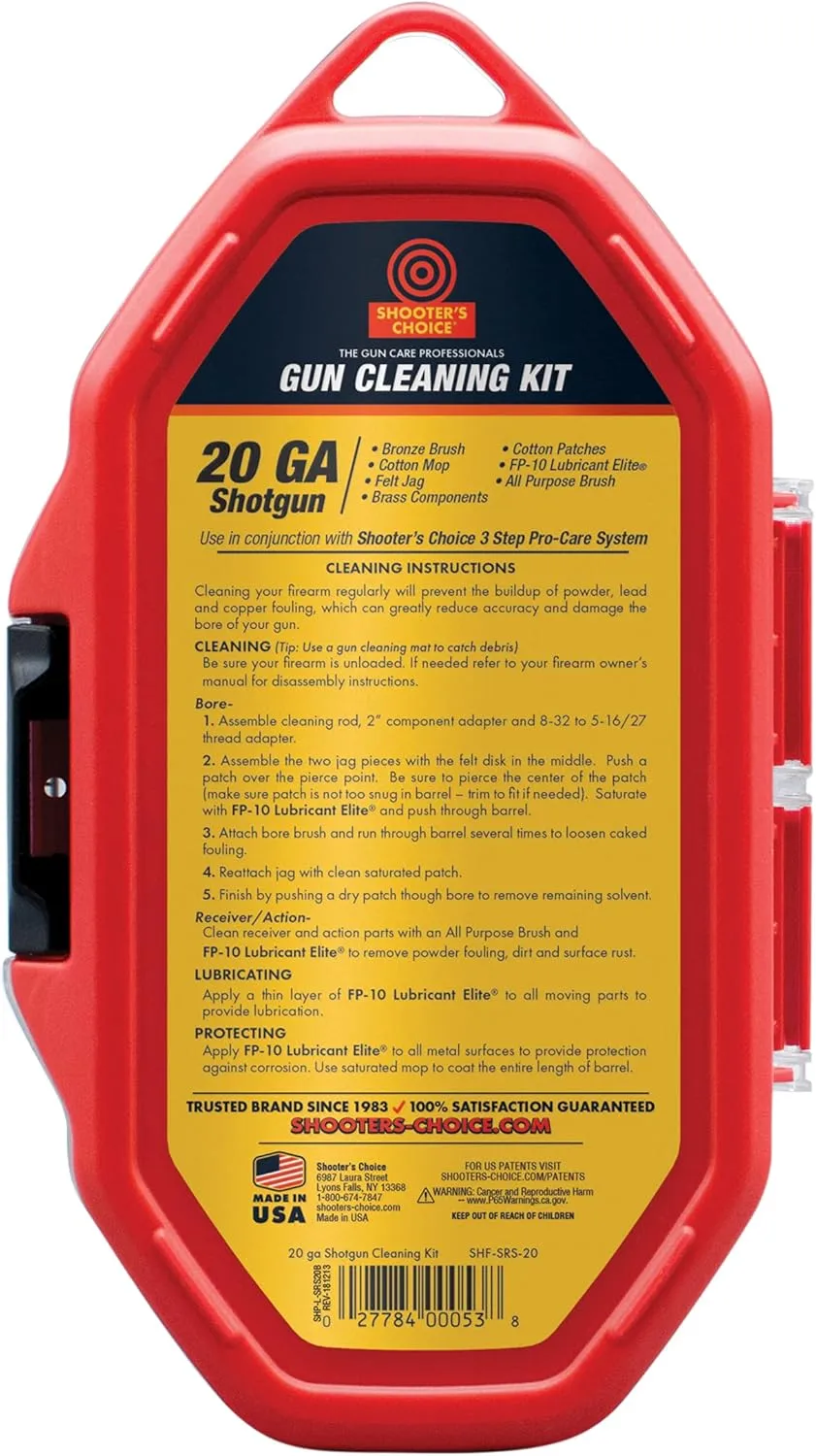 SHOOTER'S CHOICE Sectional Rod Gun Cleaning Kit