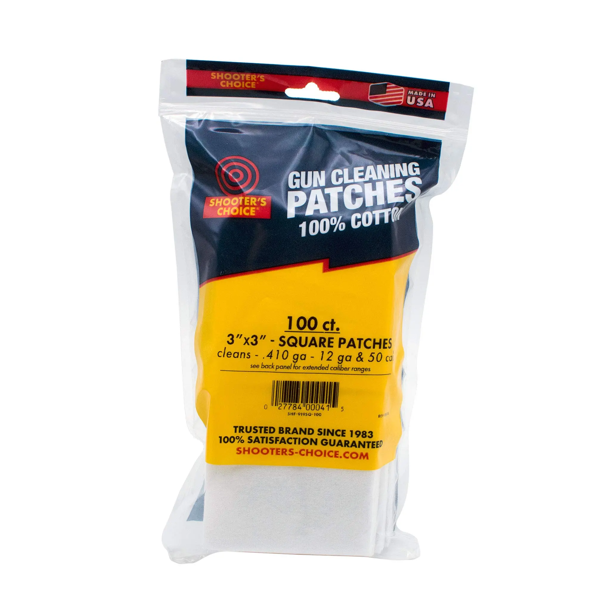 Shooter's Choice 100% Cotton Square Gun Cleaning Patches