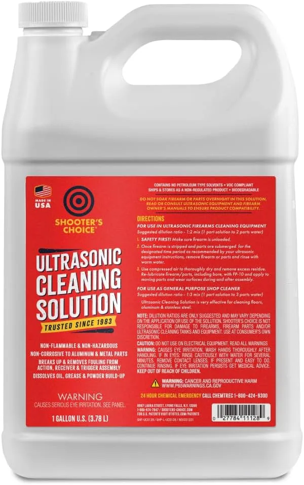 Shooter's Choice Ultrasonic Cleaning Solution (Select Your Style) Ultrasonic Solution (1 Gallon)