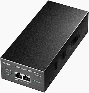 Cambium 60W 56V 10 Gigabit Ethernet PoE Injector