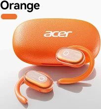 Acer OHR553 are open-ear wireless Bluetooth earphones (OWS) featuring an earhook design ORANGE
