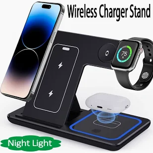 3 in 1 Wireless Charger(Foldable),Used For Charging phones etc