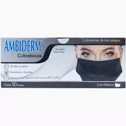CUBREBOCAS TRICAPA CON 50 PZ AMBIDERM