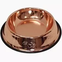 Pet Rose Gold Bowl 580ML Embossed Non Slip