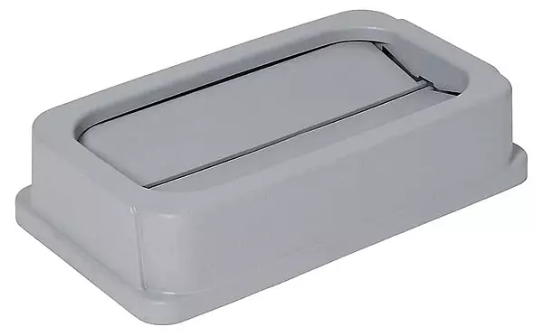 Continental Wall Hugger™ Push Door Lid - Grey/Grey 4/cs