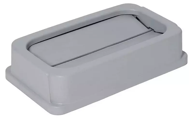 Continental Wall Hugger™ Push Door Lid - Grey/Grey 4/cs