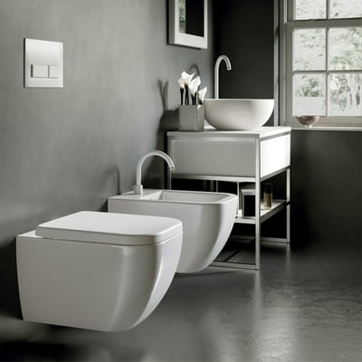 Vas WC SUSPENDAT HATRIA, BIANCA Y1X401, CU CAPAC SOFT CLOSE Y1VB01 INCLUS