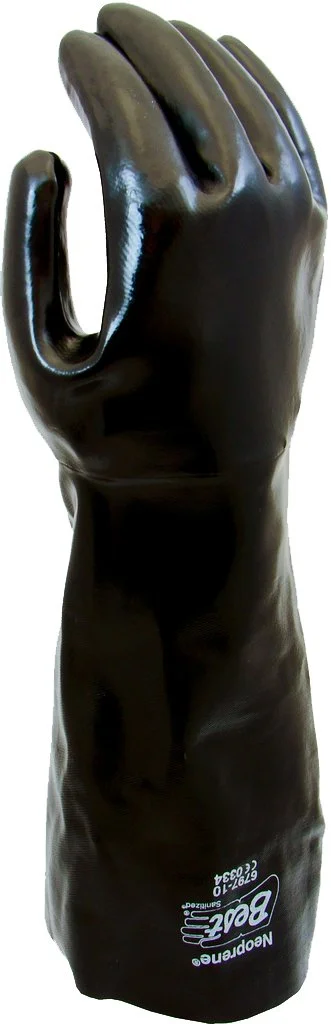 SHOWA 6780 Neoprene Chemical Resistant Safety Glove with Cotton Liner and Smooth Grip, Food Safe, 12" Length