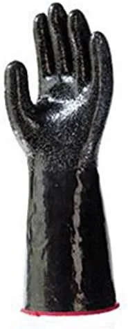 SHOWA Chemical Resistant Neoprene Gloves, Size 11 (X-Large), 14 mil, Gauntlet Cuff