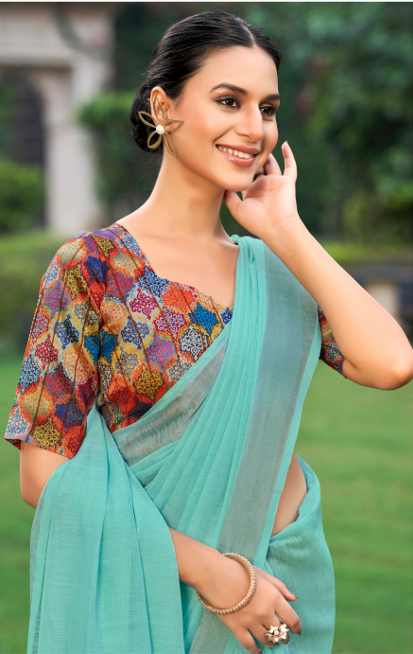 Shreya Linen Light Blue