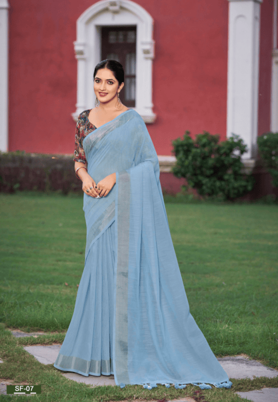Shreya Linen Light Blue