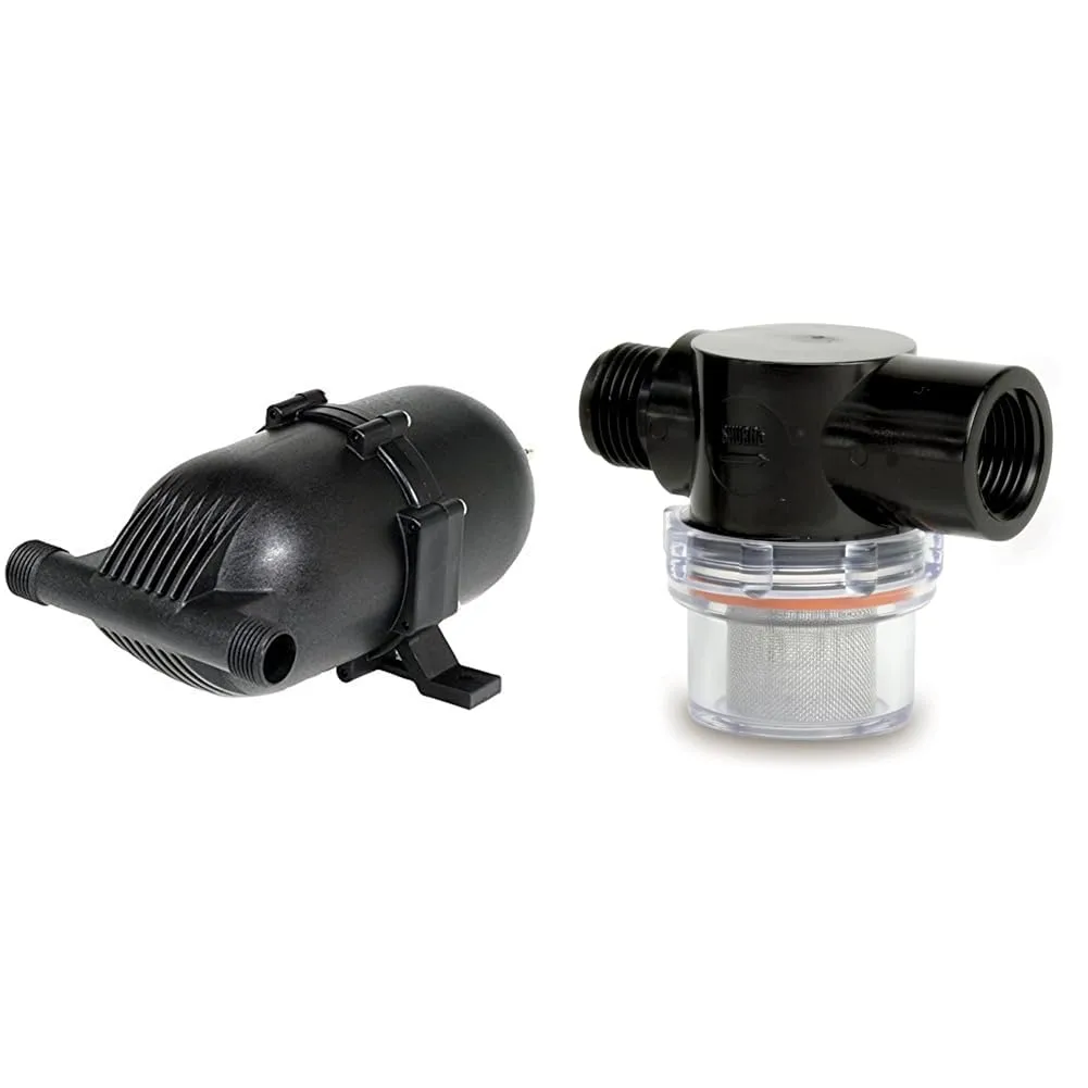 SHURFLO 182-200 Pre-Pressurized Accumulator Tank - 24 oz, Black