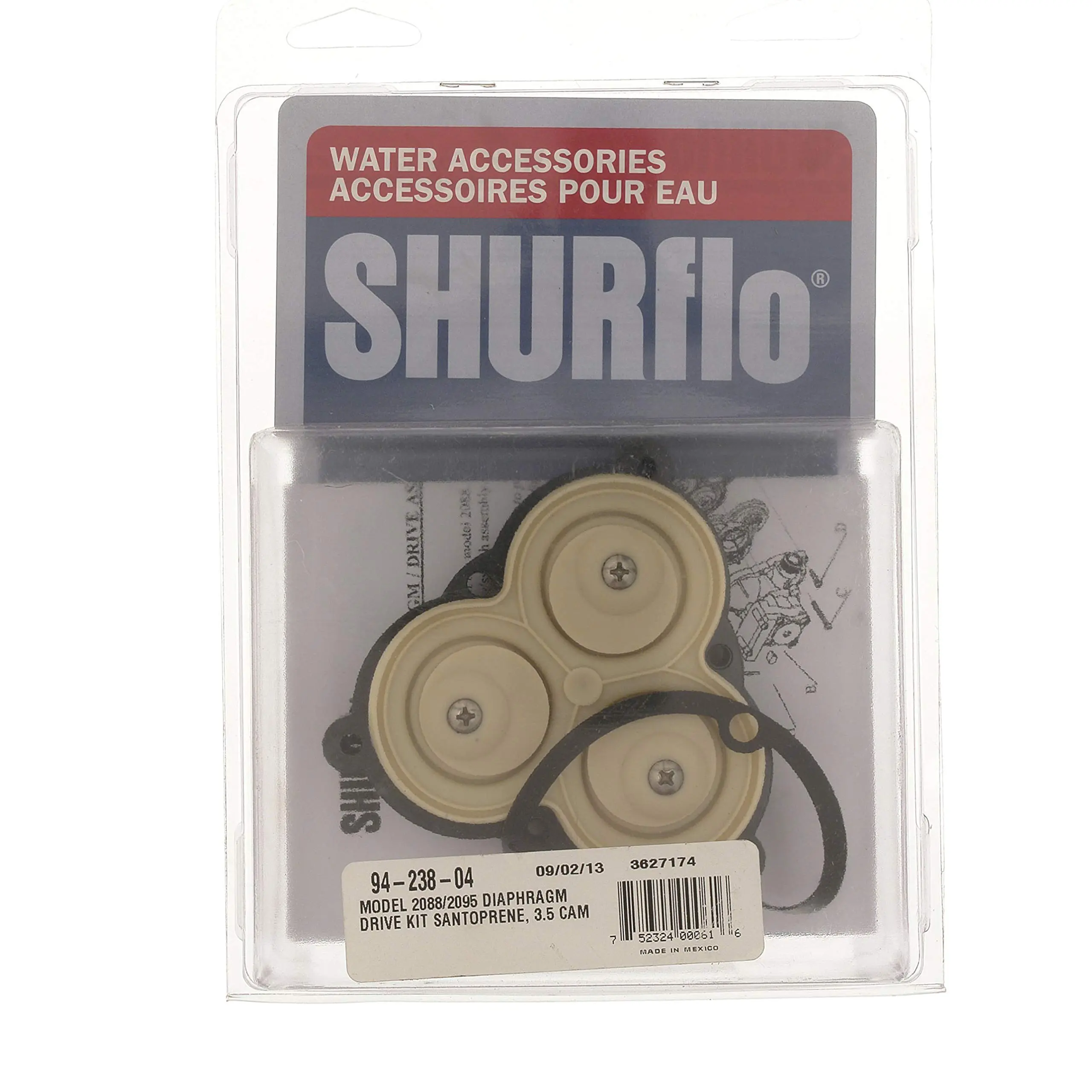 PENTAIR SHURFLO 94-238-04 Diaphram Pump with Lower Housing Kit