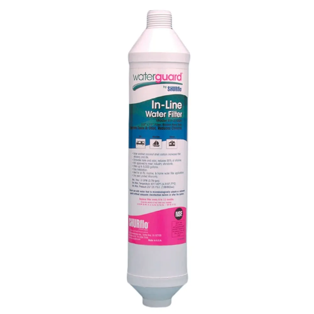 SHURFLO RV-210GH-A Waterguard 11" in-line Water Filter , White 1 Count (Pack of 1)
