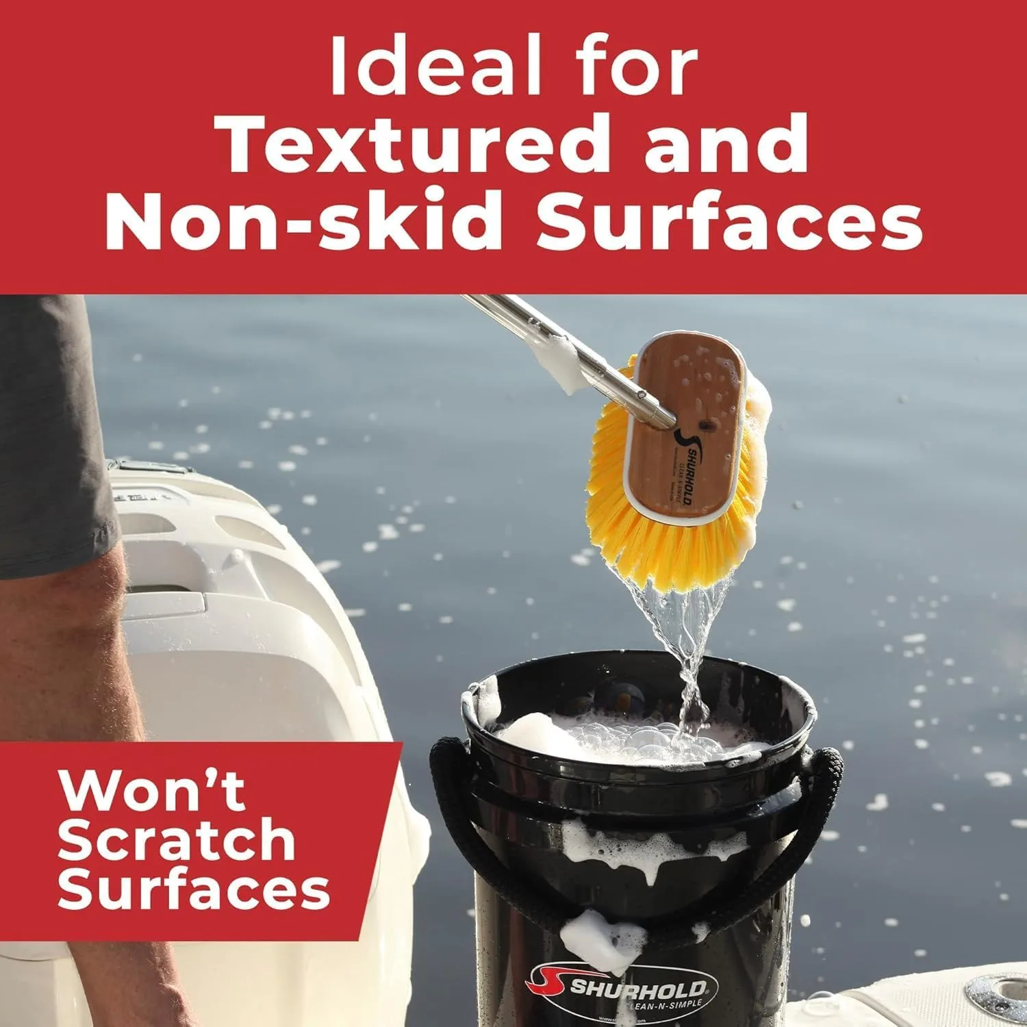 SHURHOLD 10" Deck Brush (Shur-Lok)