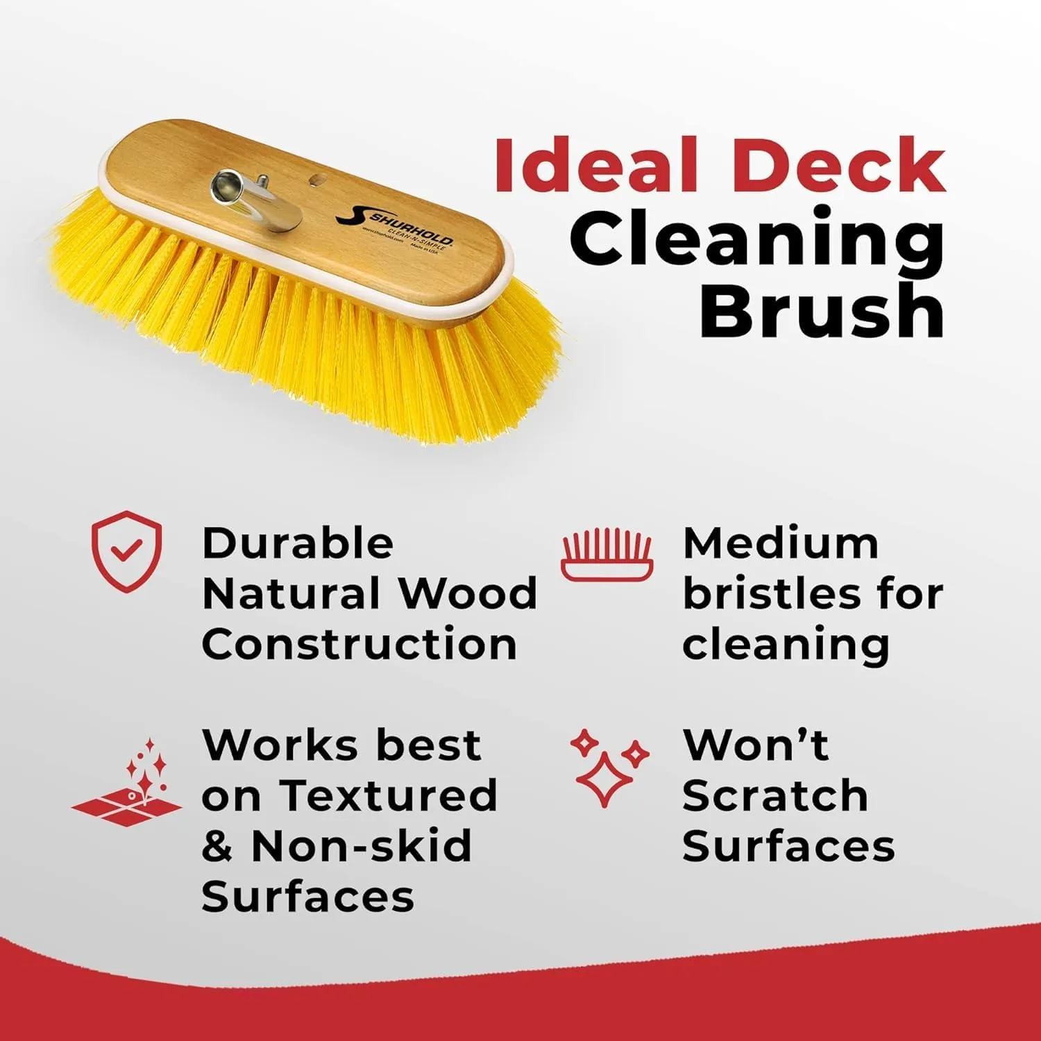 SHURHOLD 10" Deck Brush (Shur-Lok)