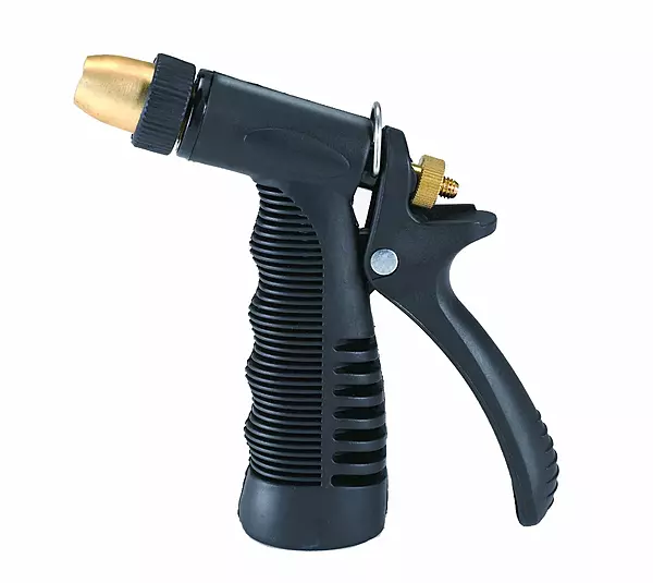 Shurhold 288 Multicolor Chrome 2-Port Metal Hose Nozzle with Compression Inlet and SAE Outlet, Ball Valve, Cleaning