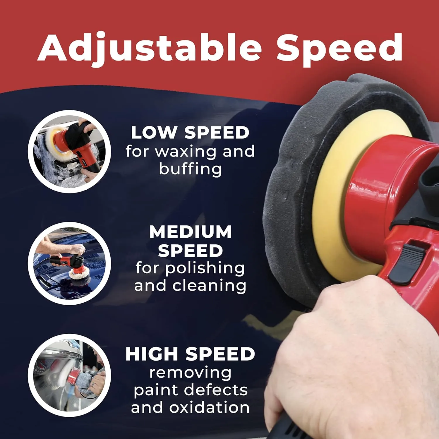 Shurhold 3101 Dual Action Random Orbital Car Boat Buffer Polisher Starter Kit with 16oz Pro Polish Wax & Sealant