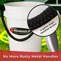 SHURHOLD One Bucket System - 5 Gallon Bucket with Rope Handle, Lid, Caddy & Grate