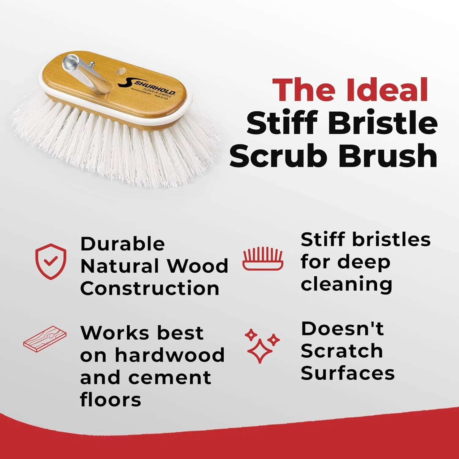 SHURHOLD 6" Deck Brush (Shur-Lok Flared Angled Head)