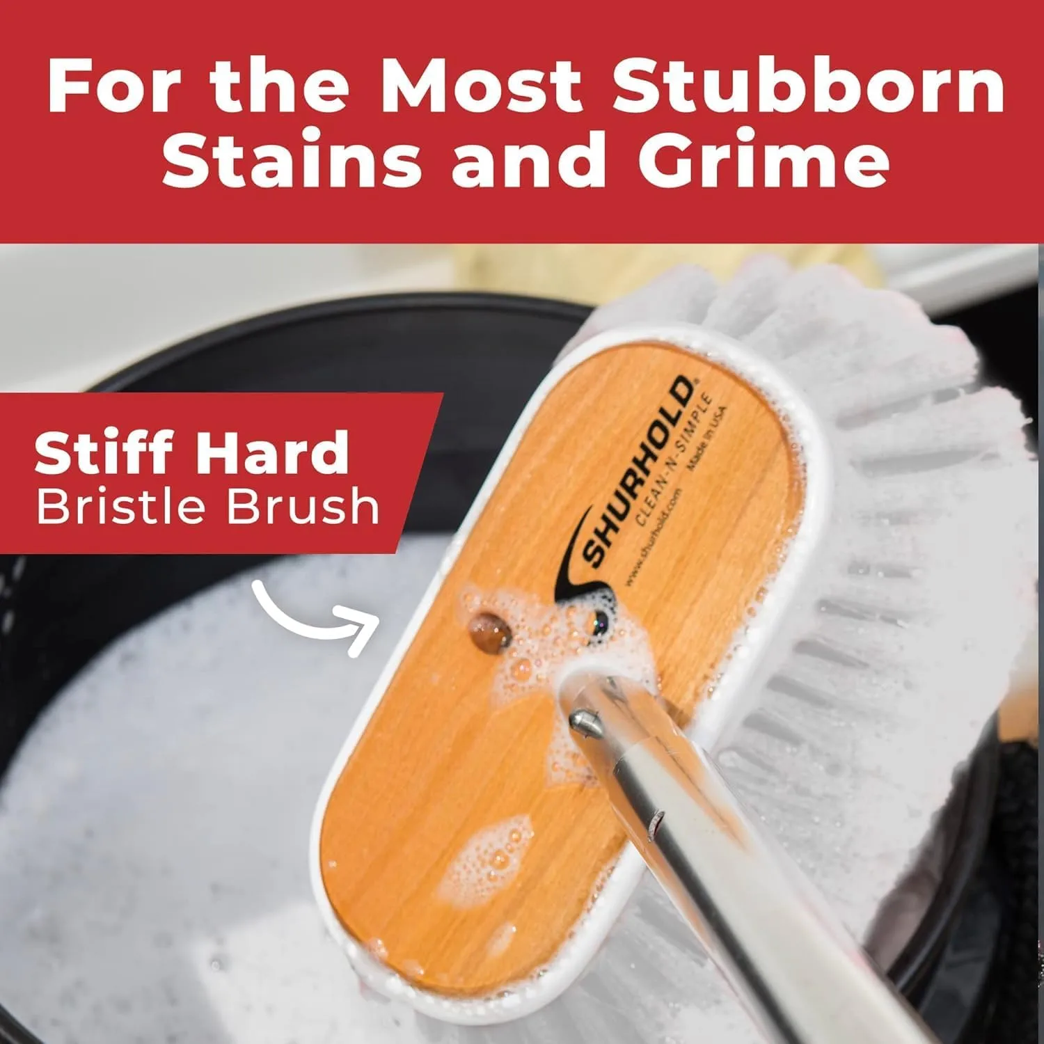 SHURHOLD 6" Deck Brush (Shur-Lok Flared Angled Head)