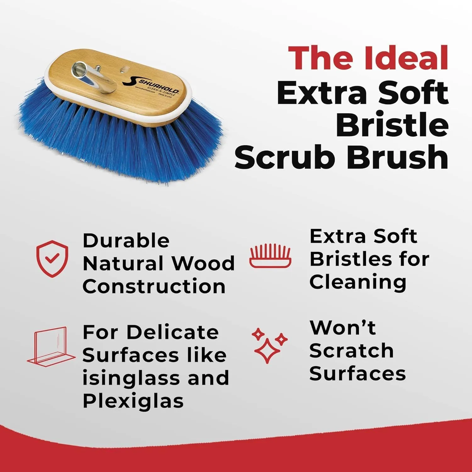 SHURHOLD 6" Deck Brush (Shur-Lok Flared Angled Head)
