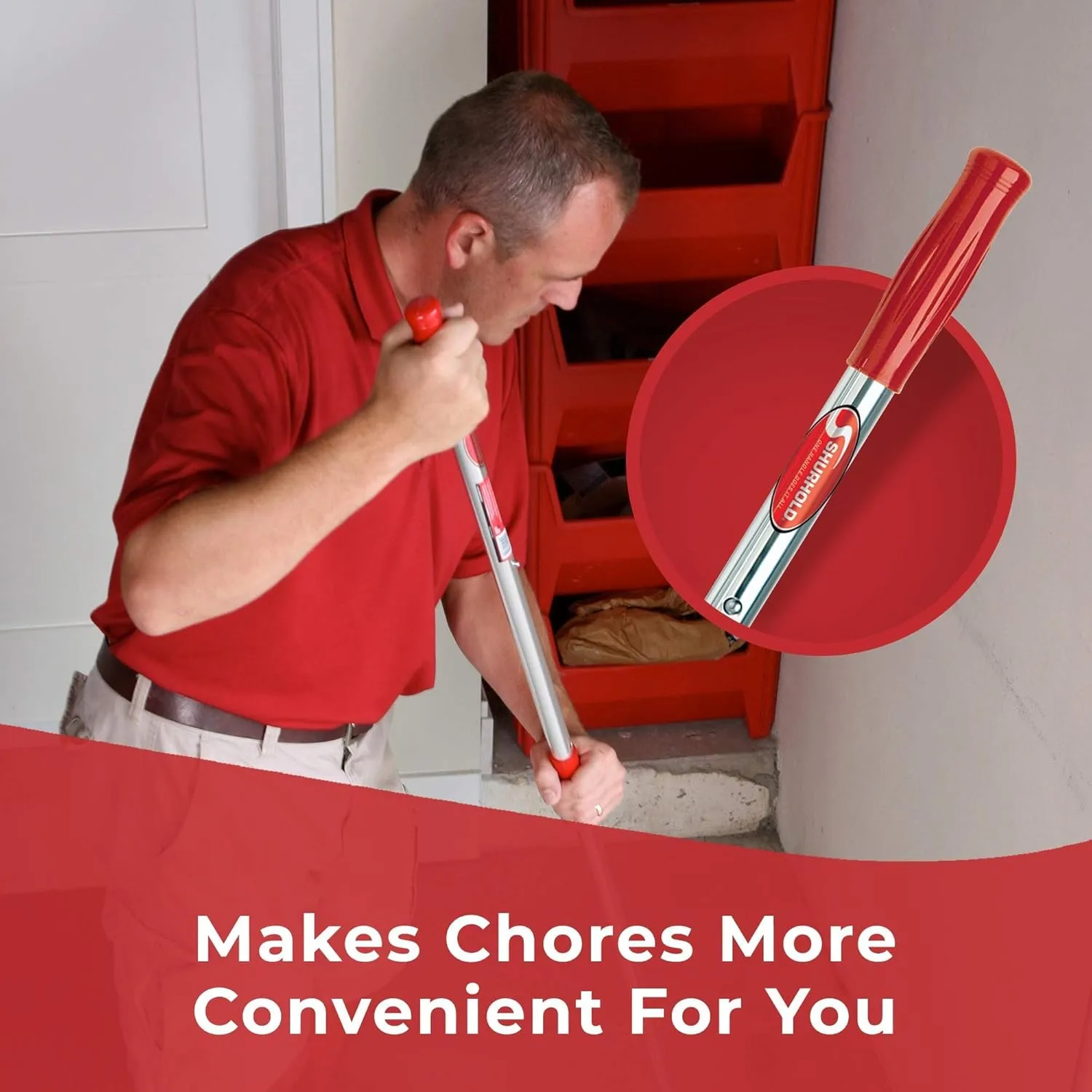 SHURHOLD Telescoping Extension Handle with SHUR-LOK Quick-Release