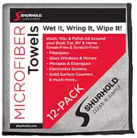 Shurhold Glass & Mirror Microfiber Towels - 12-Pack