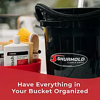 SHURHOLD One Bucket System - 5 Gallon Bucket with Rope Handle, Lid, Caddy & Grate
