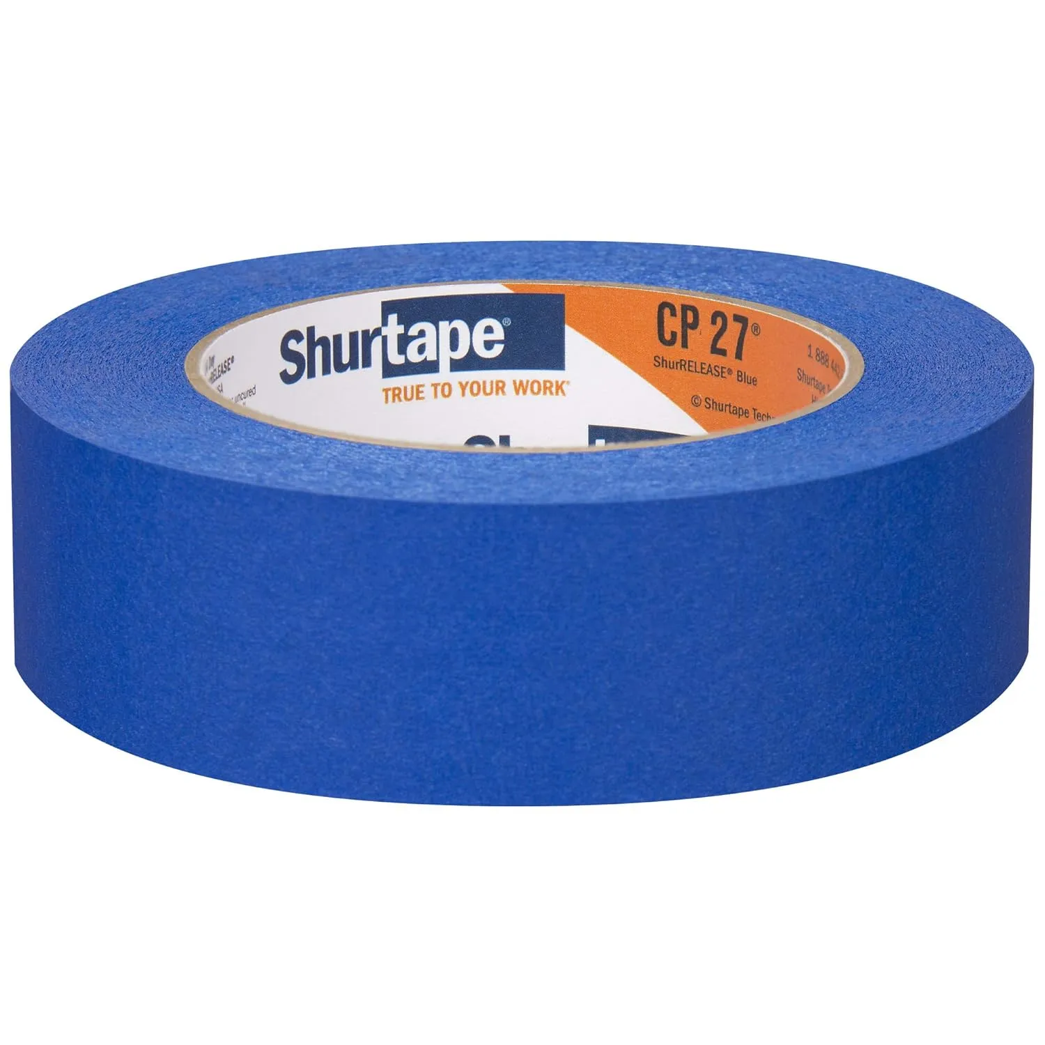 Shurtape CP 27 14-Day ShurRELEASE Painter's Tape, Multi-Surface, 36mm x 55m, Blue, 1 Roll (202879)