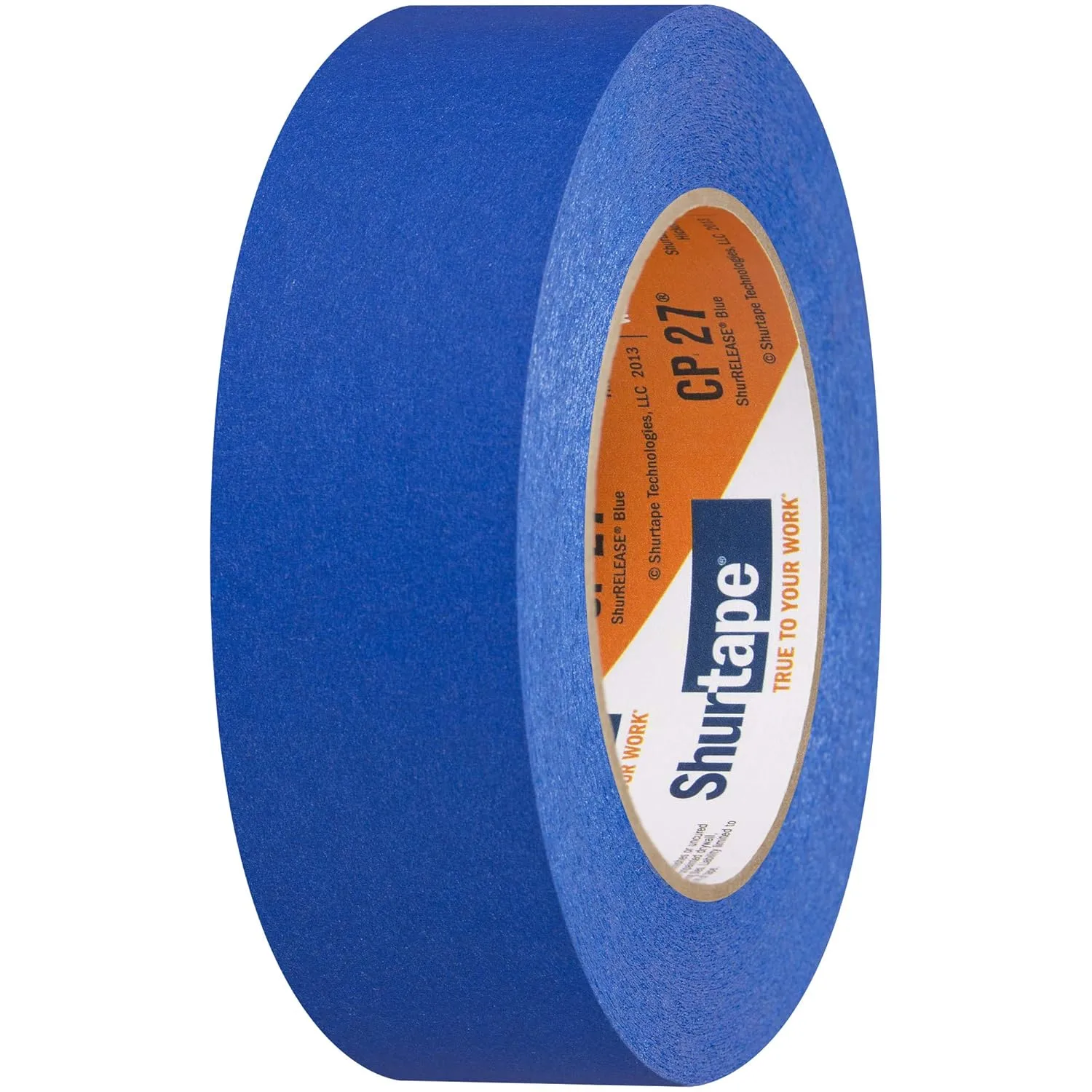 Shurtape CP 27 14-Day ShurRELEASE Painter's Tape, Multi-Surface, 36mm x 55m, Blue, 1 Roll (202879)