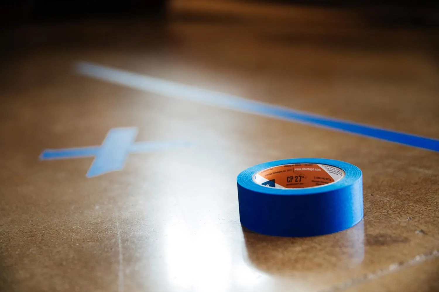 Shurtape CP 27 14-Day ShurRELEASE Painter's Tape, Multi-Surface, 36mm x 55m, Blue, 1 Roll (202879)