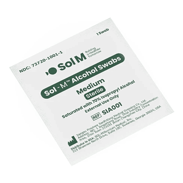 Sol-M® Alcohol Swabs 70% Isopropyl Alcohol - Sterile, Medium