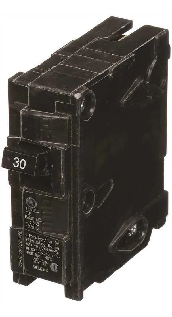 SIEMENS QP Single-Pole Type QP Circuit Breaker 120V Thermal-Magnetic