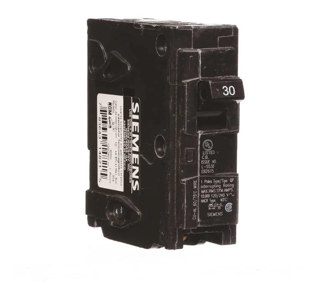 SIEMENS QP Single-Pole Type QP Circuit Breaker 120V Thermal-Magnetic