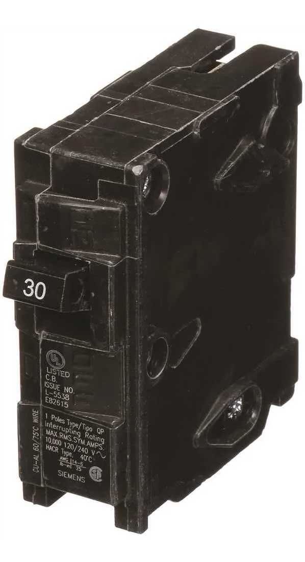 SIEMENS QP Single-Pole Type QP Circuit Breaker 120V Thermal-Magnetic