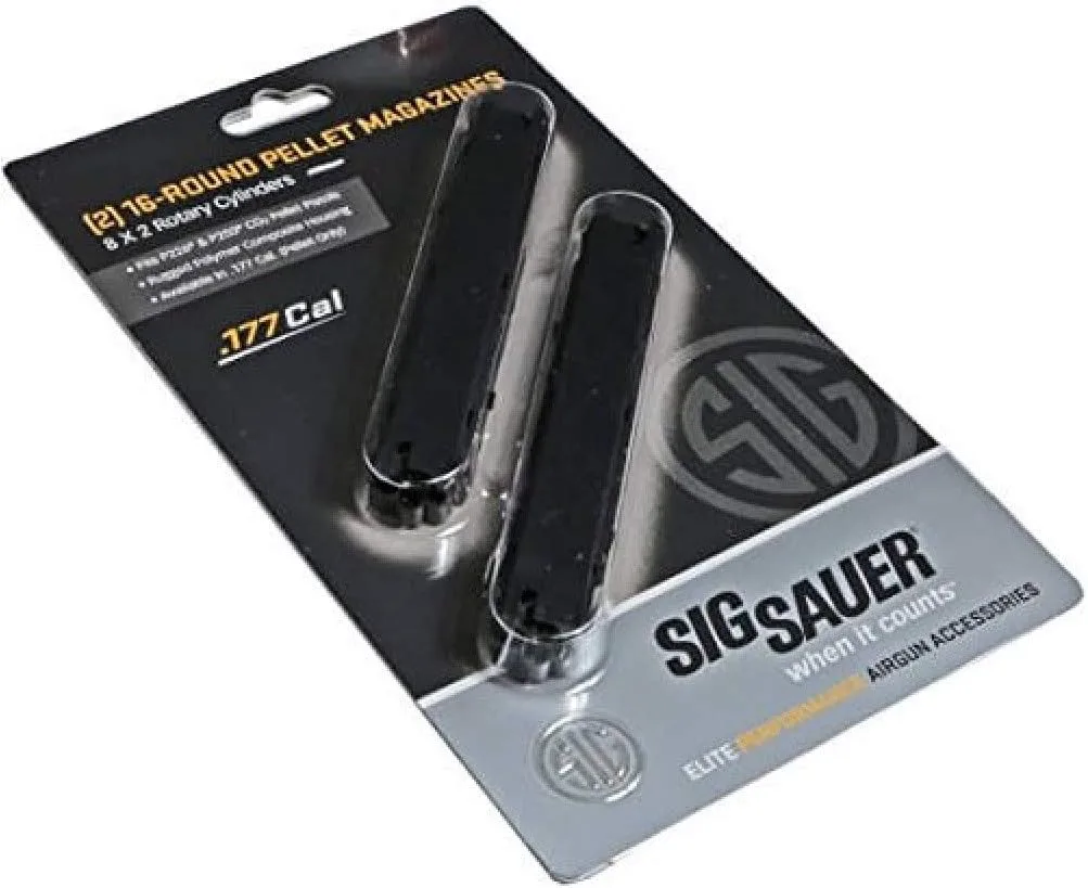 Sig Sauer 16rd 8x2 Rotary .177 Caliber Airgun Magazine Compatible with P226 and P250 Pellet Air Pistols, 2-Pack