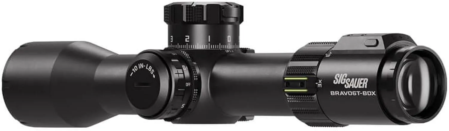 SIG SAUER BRAVO6T-BDX 3-18x44mm FFP Rifle Scope | HDX Glass with ZeroSync BDX eTRAK Dial | 35mm Tube Bluetooth Ballistic