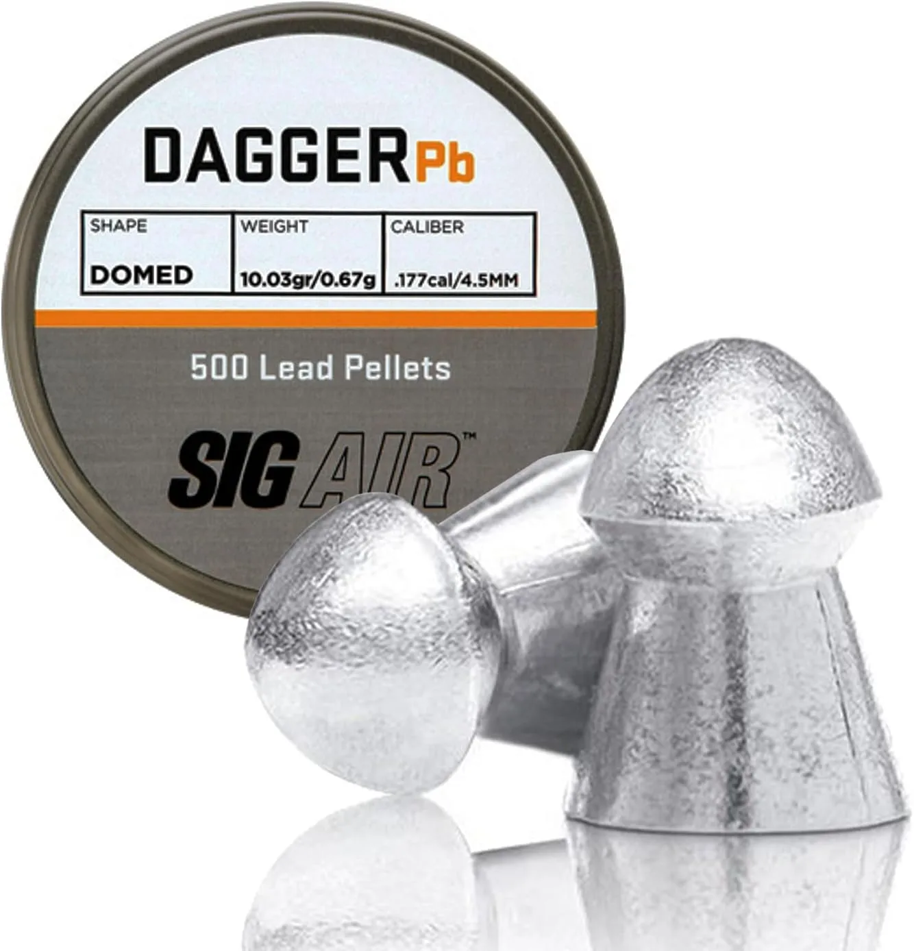 SIG SAUER Dagger Lead .177 Pellets for ASP CO2 Airguns, Pellet-Firing Air Pistols
