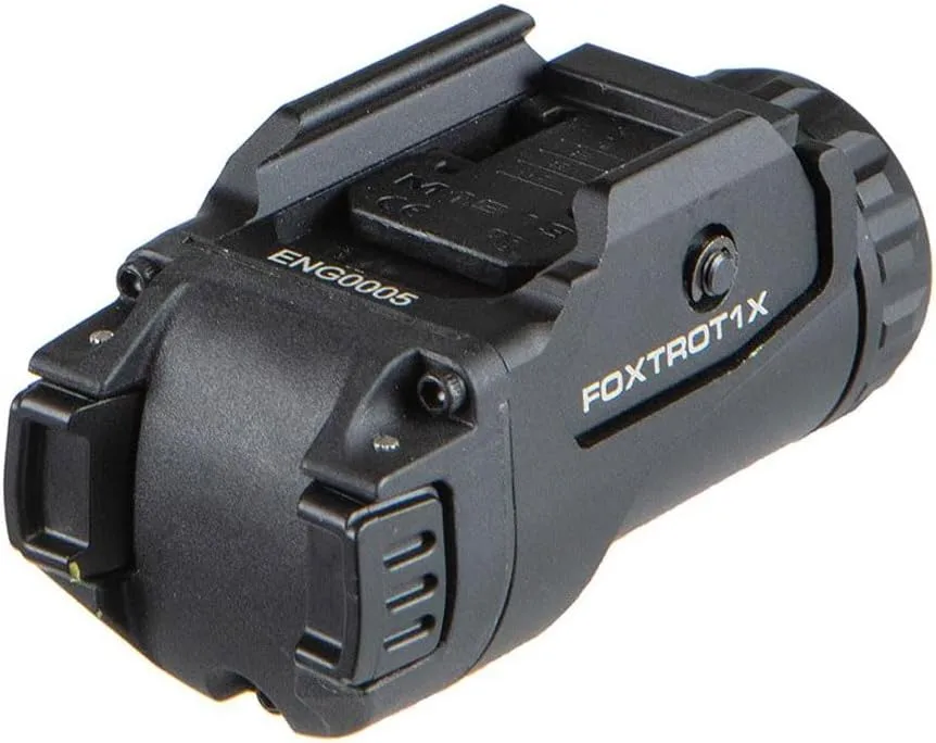 Sig Sauer Foxtrot1X 450 Lumens Compact Durable Tactical Rail-Mounted Handgun Flashlight with Ambidextrous Push-Button Side