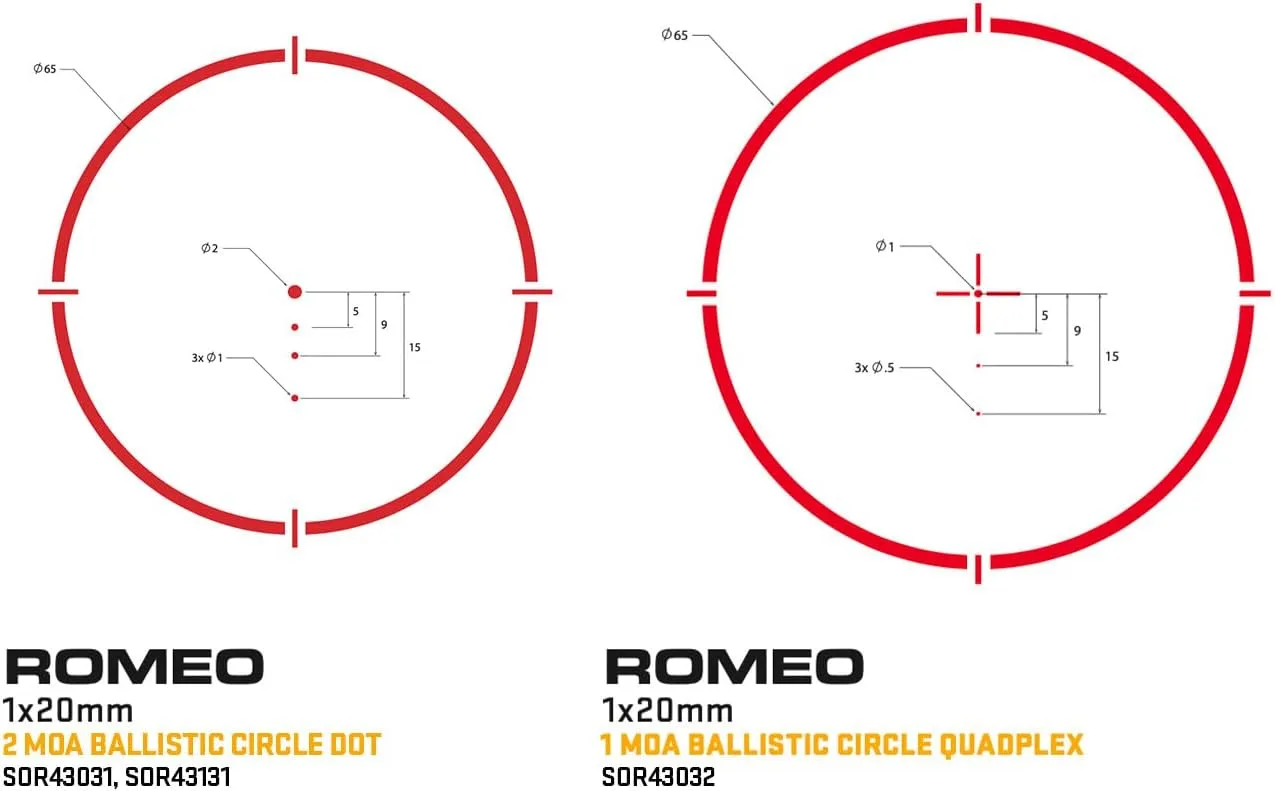SIG SAUER ROMEO4T 1x20mm 2 MOA Red Dot Sight