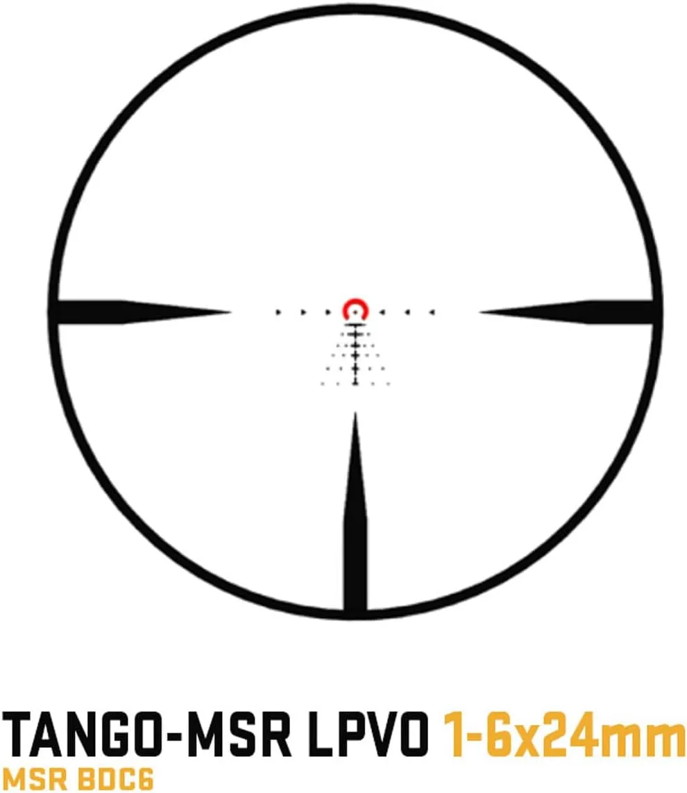 SIG SAUER Tango-MSR LPVO 1-6x24mm Waterproof Fogproof Rugged Tactical Hunting Rifle Scope | Second Focal Plane/SFP/F2