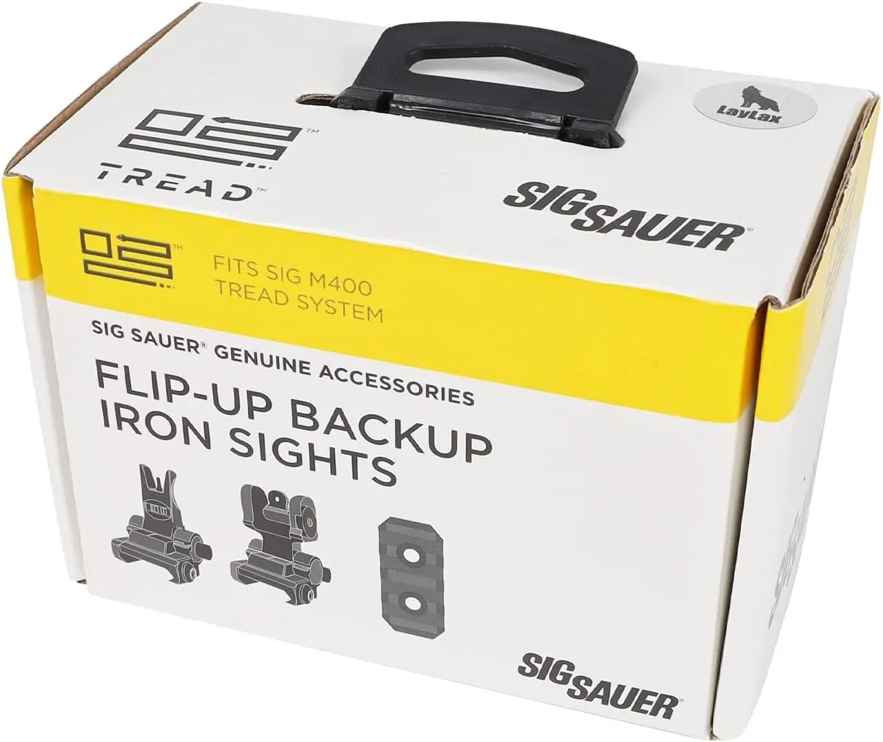 Sig Sauer Hunting Firearm Tread Front and Rear Sight Set, Adjustable Flip-Up Sights for Tread Pick Rail, Dual Aperture