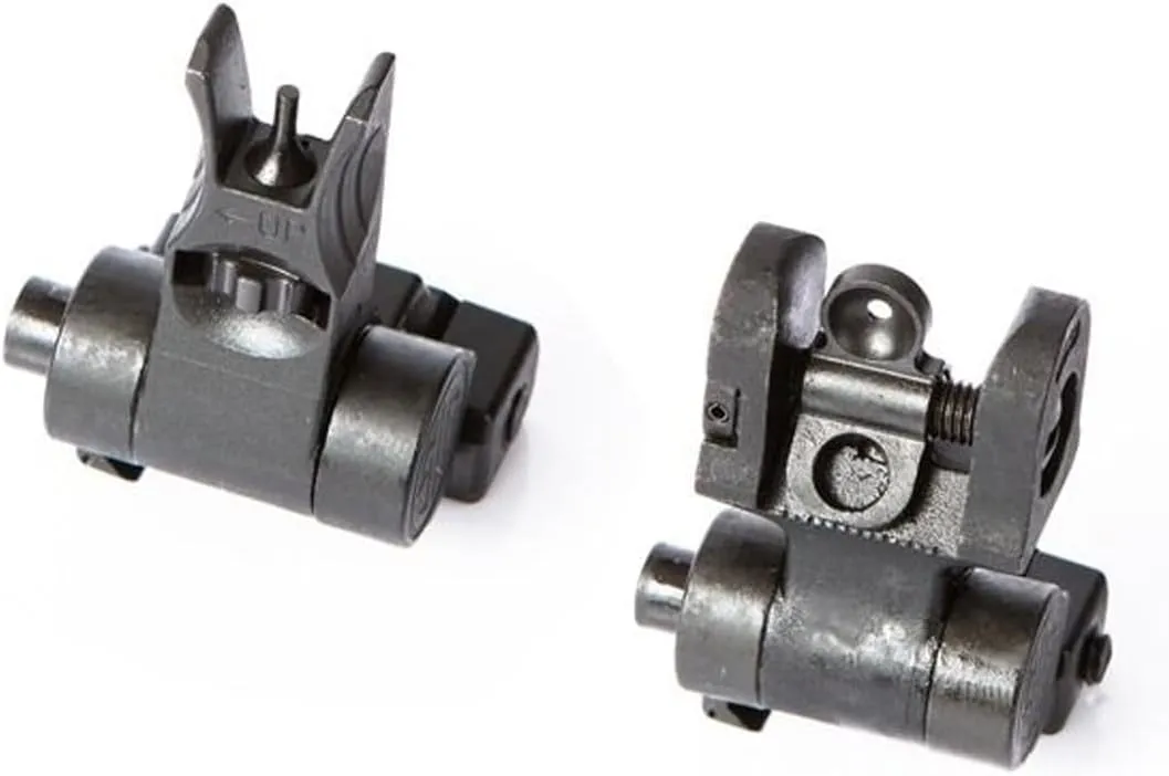 Sig Sauer Hunting Firearm Tread Front and Rear Sight Set, Adjustable Flip-Up Sights for Tread Pick Rail, Dual Aperture