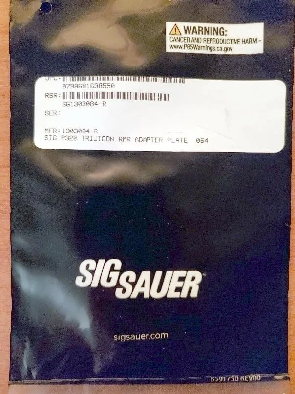 Sig Sauer OEM Trijicon RMR/SRO Sealing Plate Kit for P320 X Slides