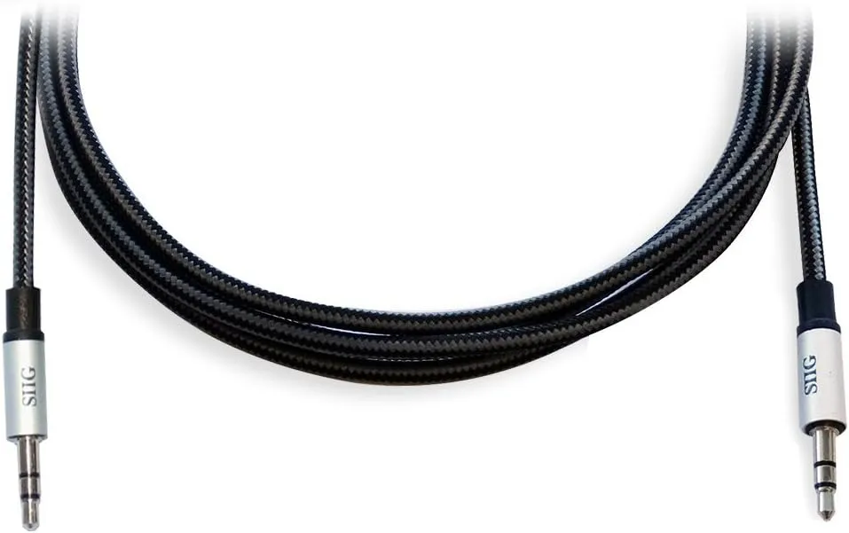 SIIG 10 Feet (3M) Fabric Woven Braided 3.5mm Stereo Aux Extension Cable for Smartphones or Tablets, Durable and Tangle-free