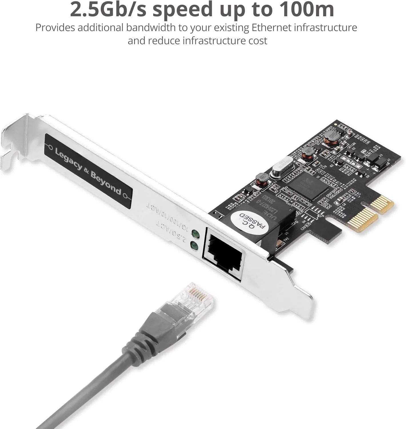 SIIG Single 2.5G 4-Speed Multi-Gigabit Ethernet PCIe Network Card (LB-GE0611-S1)