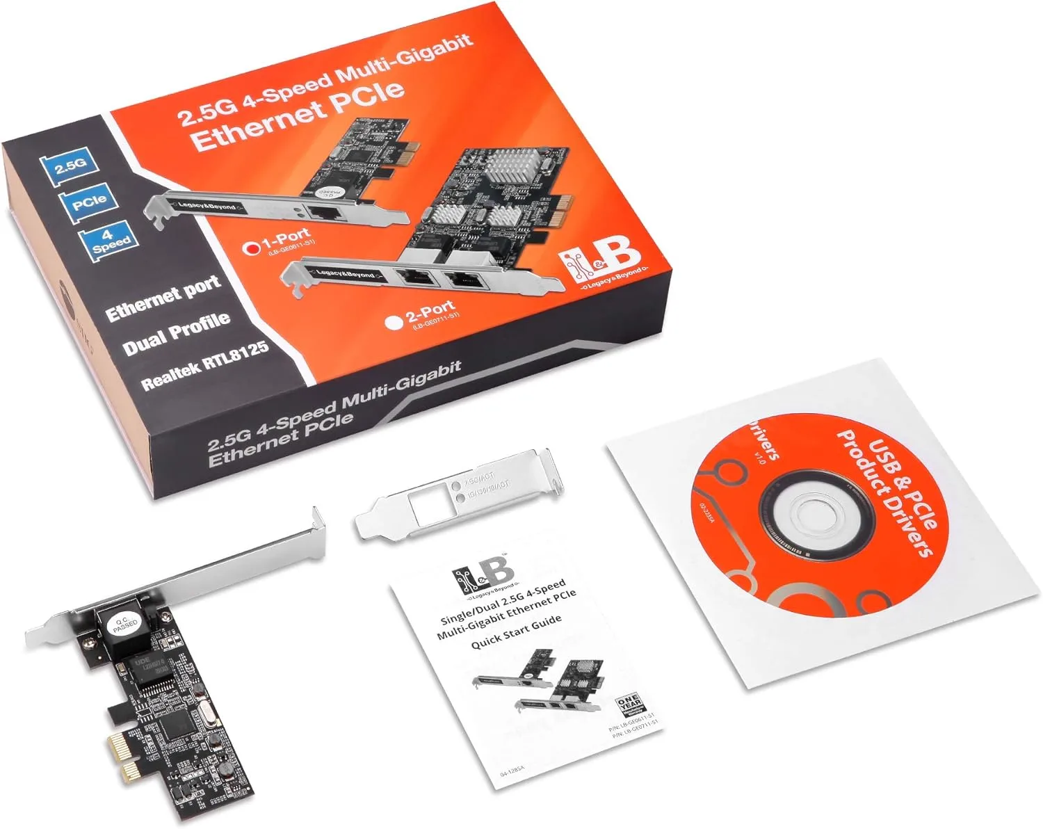 SIIG Single 2.5G 4-Speed Multi-Gigabit Ethernet PCIe Network Card (LB-GE0611-S1)