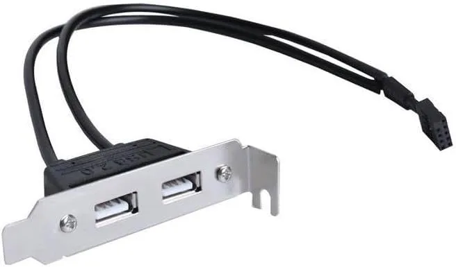 SIIG CB-US0S11-S1 2-Port USB 2.0 Low Profile Extension Bracket